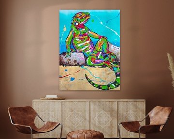 Relaxed iguana by Happy Paintings