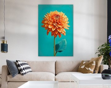 Splendeur des fleurs de Dahlia en été sur Vlindertuin Art