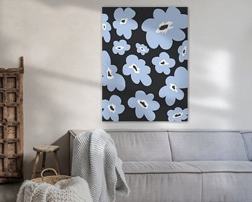 Light Blue Flowers van Bohomadic Studio