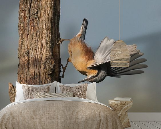 Voorbeeld van het werk in een kamer