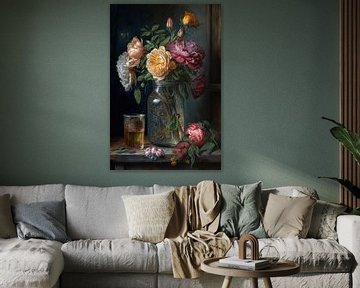 Vase with flowers by Bert Nijholt