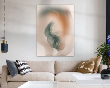 Abstract watercolour in earth tones