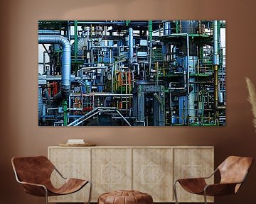 Oil (Oil refinery with pipelines) by Caroline Lichthart