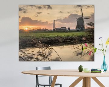 Windmühle die Kaagmolen im westfriesischen Opmeer von Andre Bolhoeve