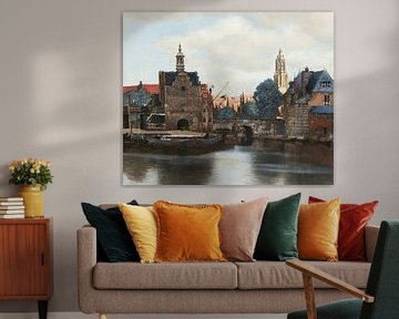 Detail: View of Delft, Johannes Vermeer