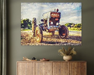 Vieux tracteur (peinture) sur Bert Hooijer