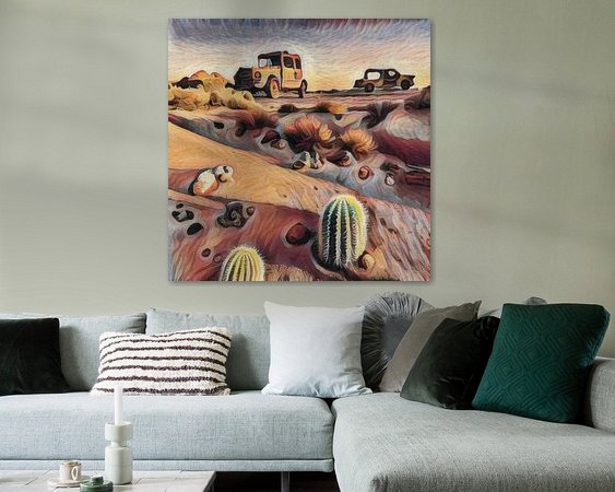 Voorbeeld van het werk in een kamer