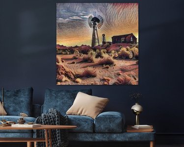 Voorbeeld van het werk in een kamer