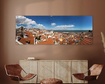 Lissabon - Alfama (Panorama) van Frank Herrmann