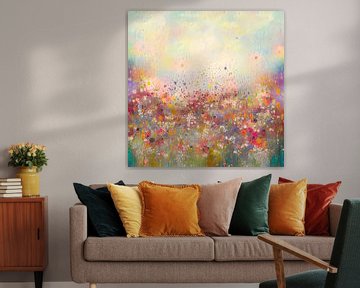 Bloemenveld petites fleurs kleurrijk van Bianca ter Riet