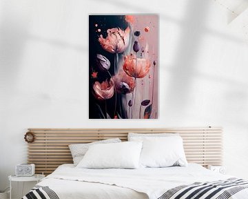 Splashed Tulips by Treechild