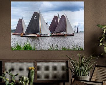 Skûts on the Frisian lakes by Henk Alblas