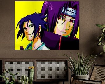 Beste Anime Naruto Sasuke X Itachi in Amazing Pop-art van miru arts