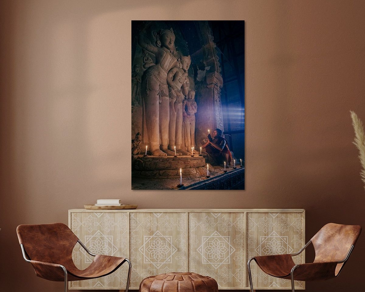 Voorbeeld van het werk in een kamer
