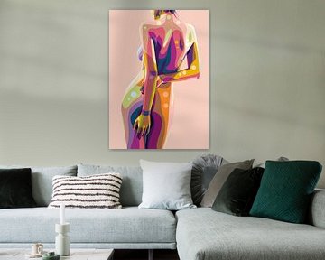 Beautiful model Pop Art von WpapArtist WPAP Artist