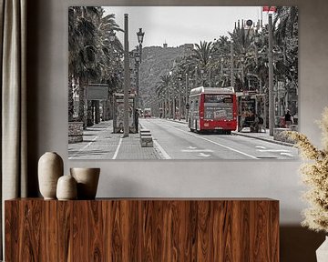 Barcelona's red hop-on hop-off bus by Irene Lommers
