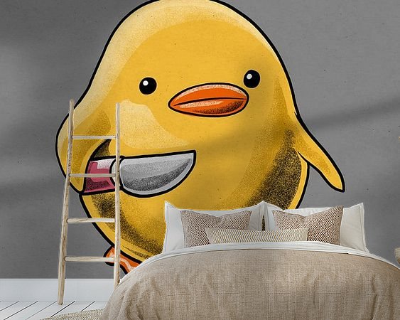 Voorbeeld van het werk in een kamer