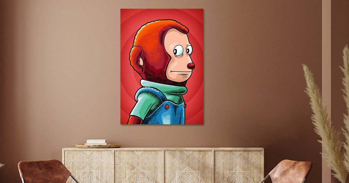 Awkward Look Monkey Puppet Poster Print 