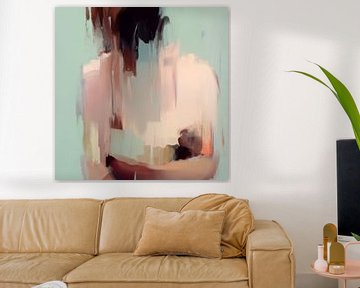 Abstract painting in soft pastel colours by Studio Allee