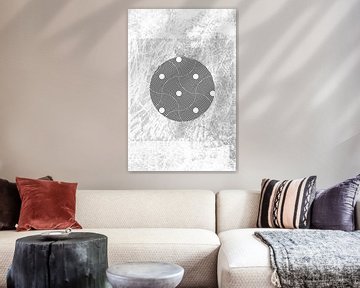 Ikigai. Moderne abstracte minimalistische zen-kunst. Japandi stijl IV van Dina Dankers