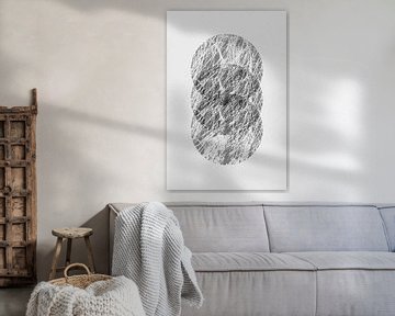 Ikigai. Moderne abstracte minimalistische zen-kunst. Japanse stijl V van Dina Dankers