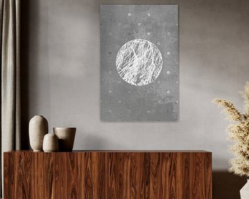 Ikigai. Moderne abstracte minimalistische zen-kunst. Japanse stijl VIII van Dina Dankers