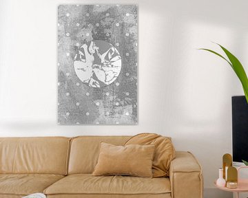Ikigai. Moderne abstracte minimalistische zen kunst. Japanse stijl IX van Dina Dankers