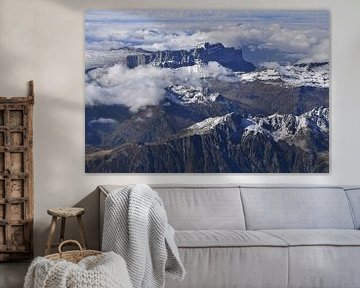 Wolkenzee boven de Franse en Italiaanse Alpen van Hozho Naasha