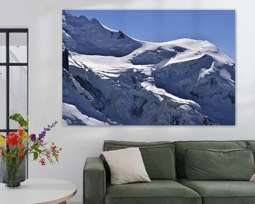 Mont Blanc-massief op een zonnige dag van Hozho Naasha