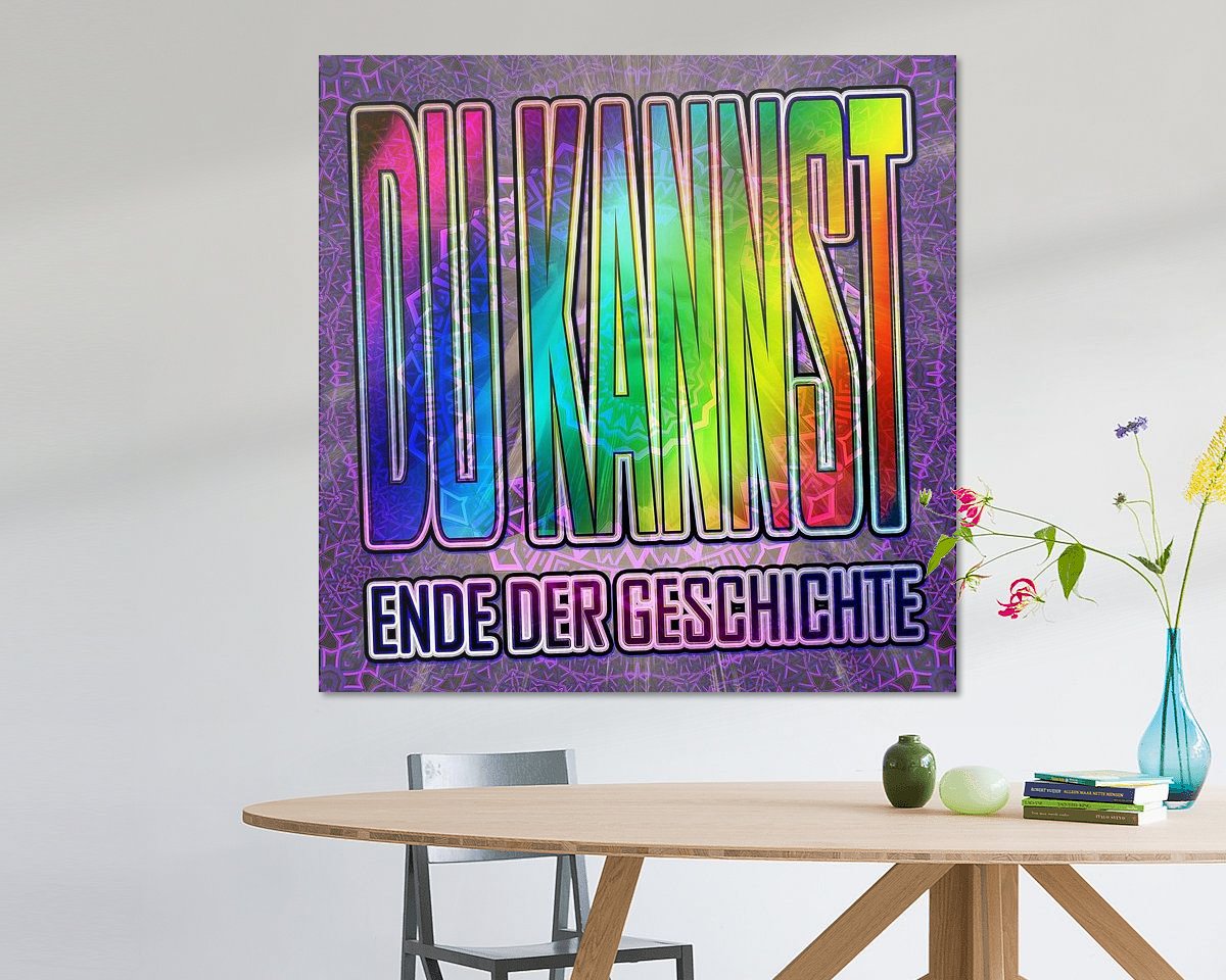Voorbeeld van het werk in een kamer