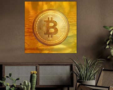 Bitcoin im goldenen Fluss
