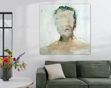 Portrait abstrait contemporain sur Carla Van Iersel