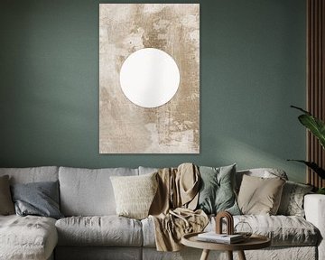Ikigai. Abstract minimalist  zen art. Japandi style. Earth tints by Dina Dankers
