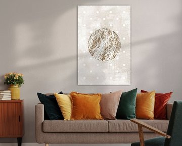 Ikigai. Abstract minimalist  zen art. Japandi style. Earth tints IX by Dina Dankers
