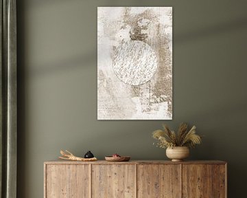 Ikigai. Abstract minimalist  zen art. Japandi style. Earth tints V by Dina Dankers