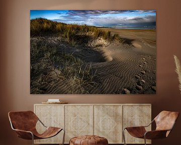 Duinen langs strand bij Breskens. van Cees van Gastel