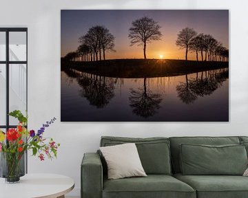 Bomen in een hoek gereflecteerd in het water van KB Design & Photography (Karen Brouwer)