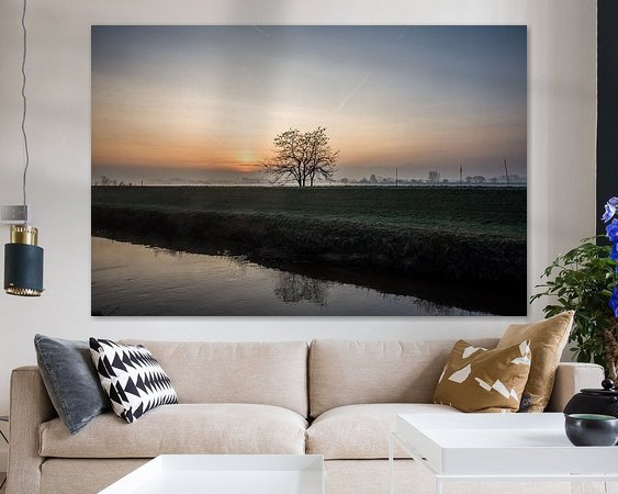 Voorbeeld van het werk in een kamer