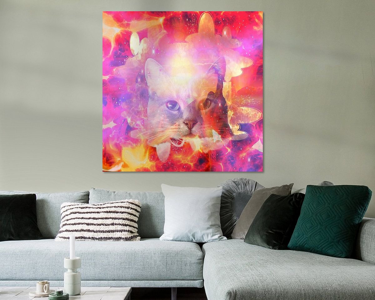 Voorbeeld van het werk in een kamer