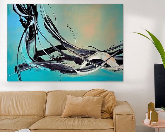 Voorbeeld van het werk in een kamer