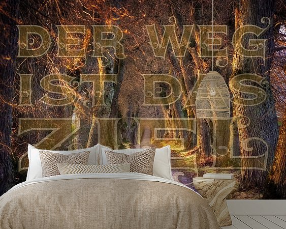 Voorbeeld van het werk in een kamer