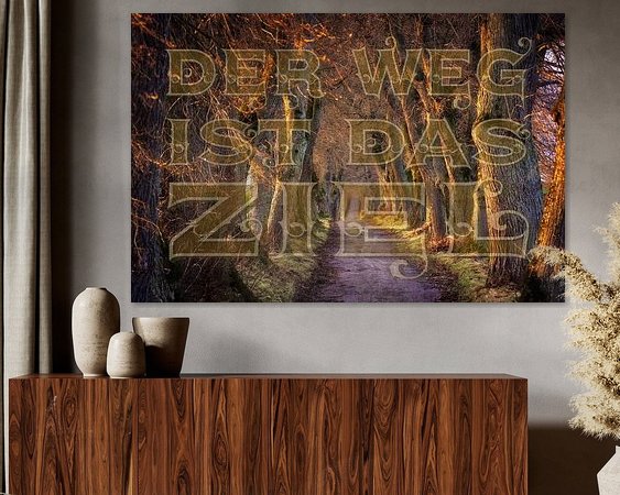 Voorbeeld van het werk in een kamer