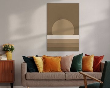 Japandi in erdigen Farbtönen. Abstrakte minimalistische Zen-Kunst V von Dina Dankers