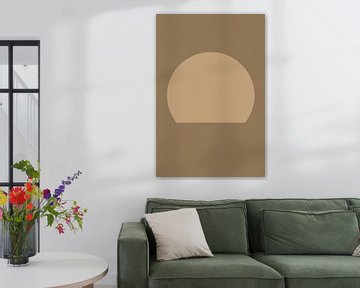 Japandi in aardetinten. Abstracte minimalistische Zen kunst VI van Dina Dankers
