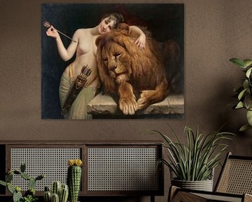 Die Göttin Diana und ein Löwe, Angelo von Courten