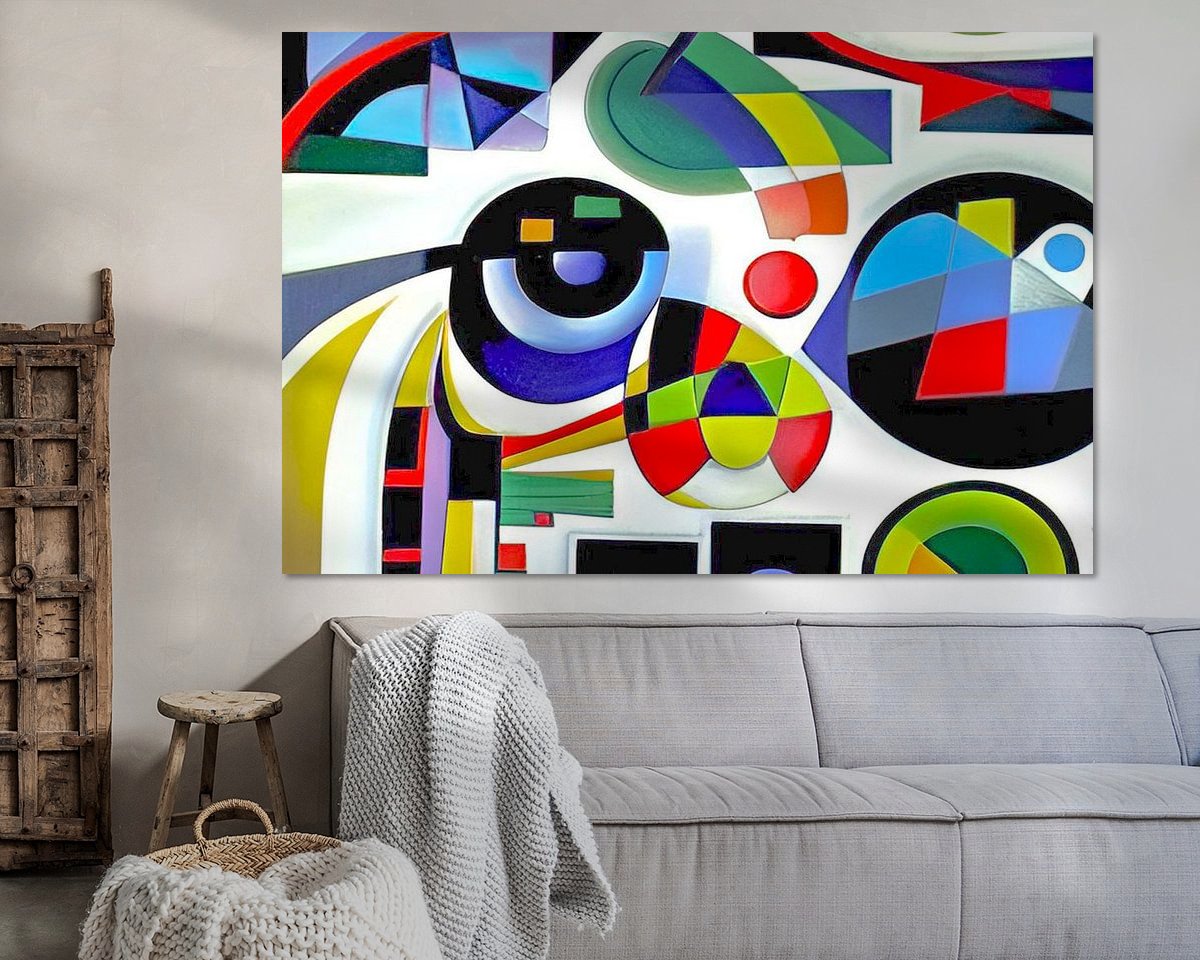 Voorbeeld van het werk in een kamer