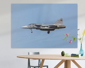 Landung des Saab Gripen der schwedischen Luftwaffe. von Jaap van den Berg