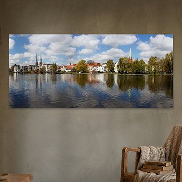 Lübeck Hanseatic City - Panorama at the Mill Pond