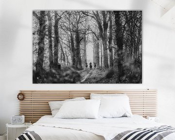 Slip hunting through the forest - in timeless black and white editing by Holly Klein Oonk