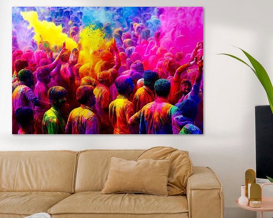 Voorbeeld van het werk in een kamer